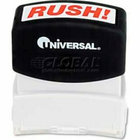 UNIVERSAL Universal Message Stamp, RUSH, Pre-Inked/Re-Inkable, Red UNV10069***